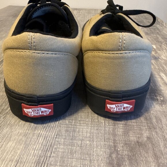 Vans Men’s Tan Canvas Low-Top Sneakers with Black Soles main image 6